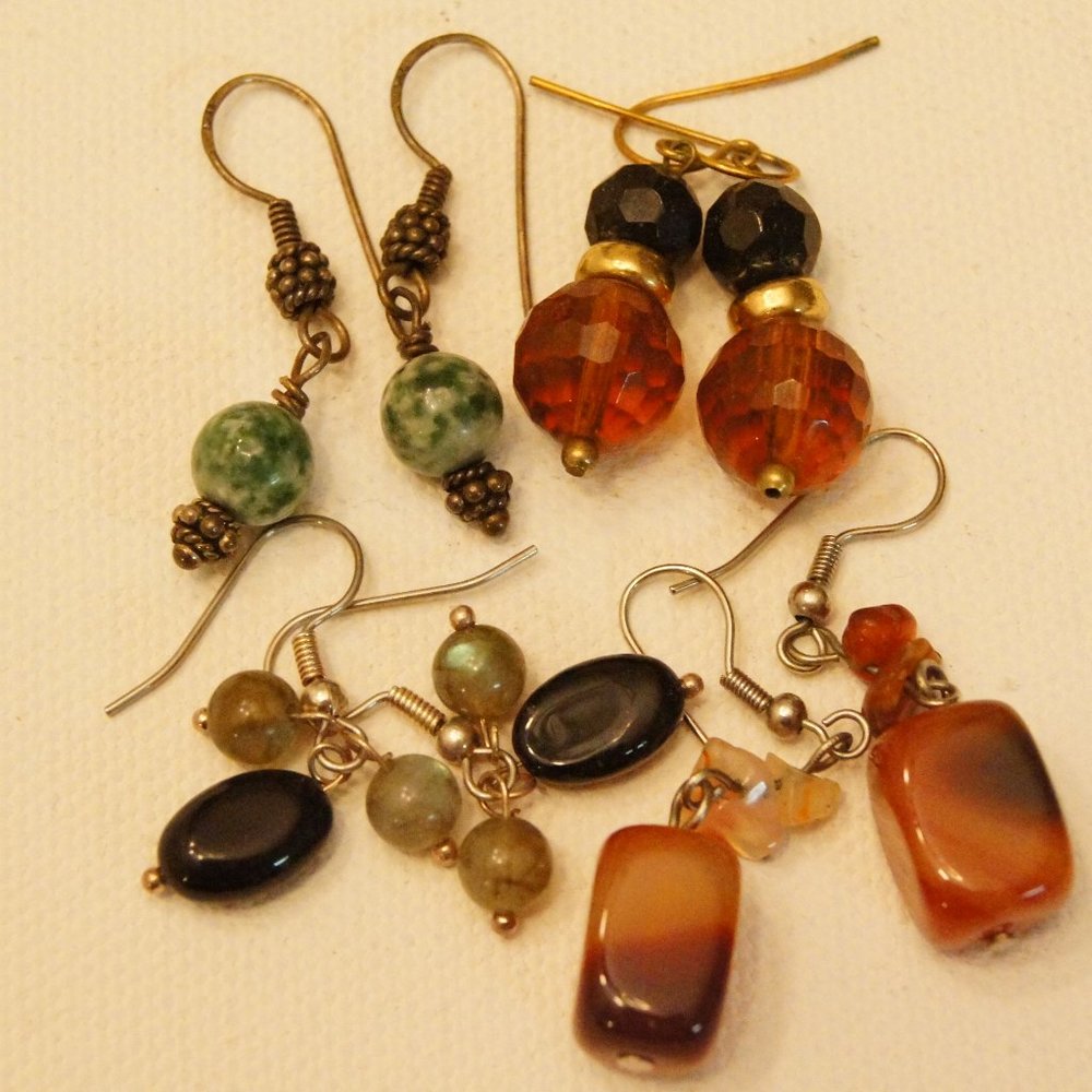 Set of Four (4) Dangling Stones Earrings